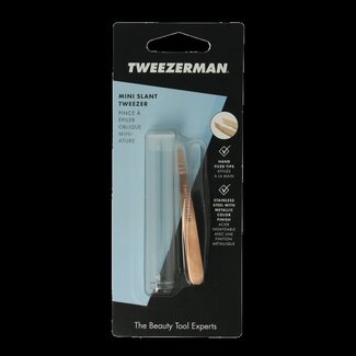 Tweezerman Tweezerman Mini pince à épiler biseautée or rose 1 pièce