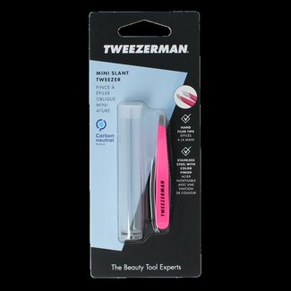 Tweezerman Pince à épiler Tweezerman Mini Slant rose néon 1 pièce