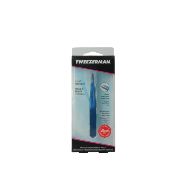 Slant tweezer bell bottom blue 1 Stuks