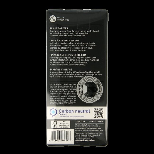 Tweezerman Slant tweezer rose goud 1 Stuks