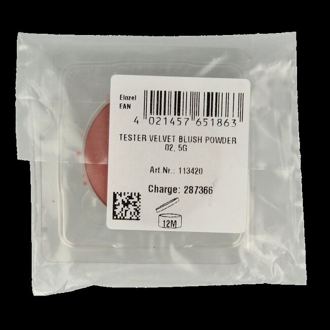 Velvet blush powder pink orchid 02 tester 1 Tester