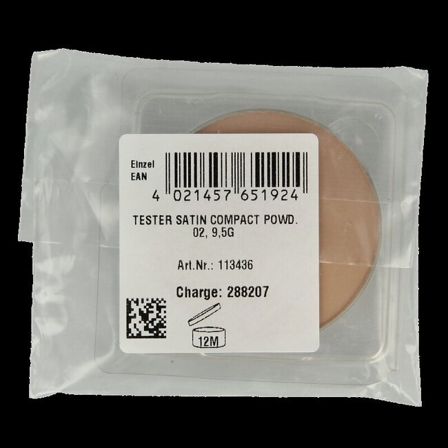 Satin compact powder medium 02 tester 1 Tester
