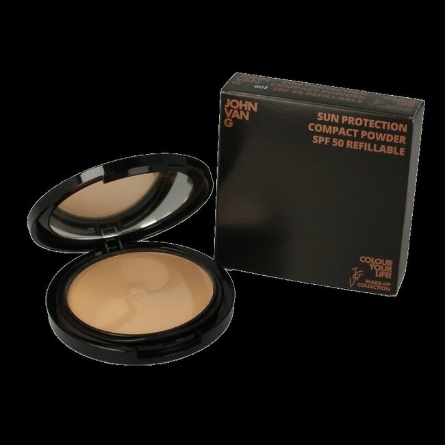 John van G Sun protection compact powder refillable 60 SPF50 1 Stuks