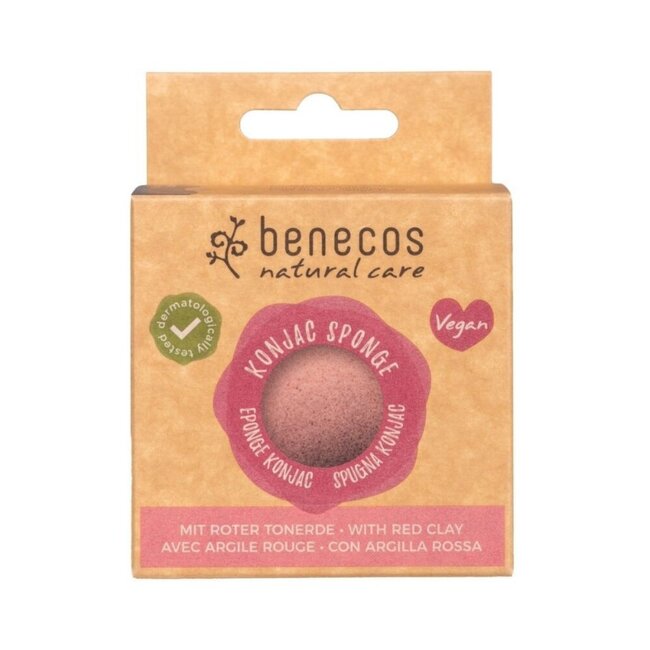 Natural konjac sponge - red clay 1 Stuks