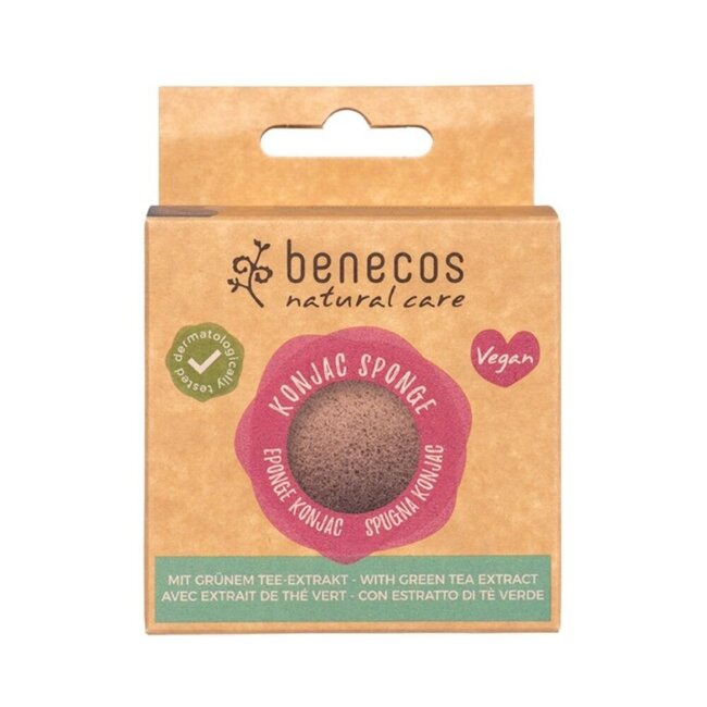 Natural konjac sponge - green tea 1 Stuks