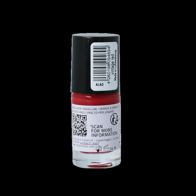 Benecos beauté naturelle Vernis à ongles vegan rouge vintage, formule 20-sans, à base de plantes, 5 millilitres