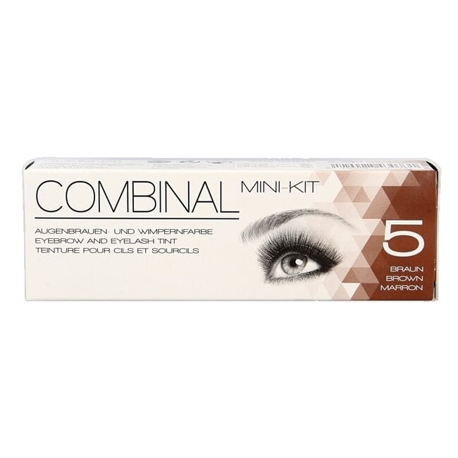 Wenkbrauwen wimperverf kit bruin 1 Set