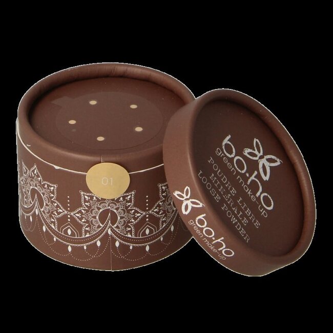 Boho green makeup Mineral loose powder beige clair 01 10 Gram