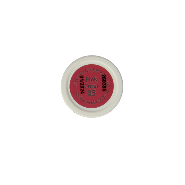 Lavera Lipstick velvet matt lipstick pink coral 05 tester 1 Tester