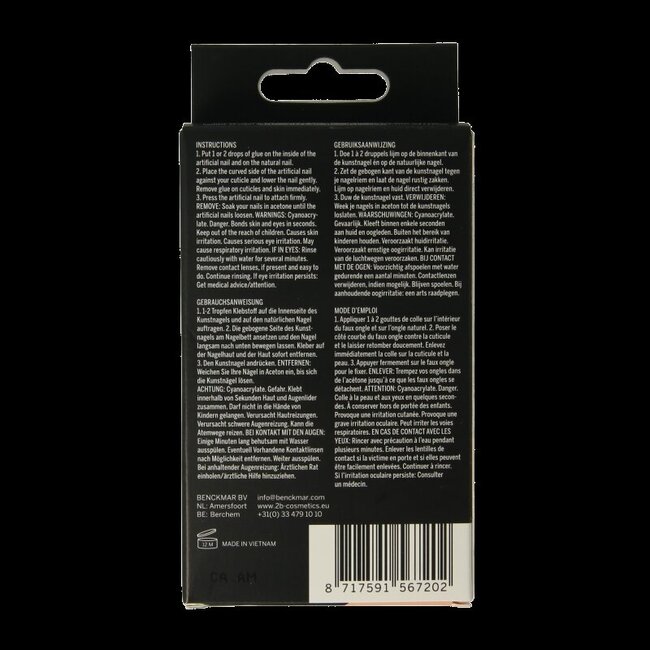 2B Nails natural square 24 Stuks