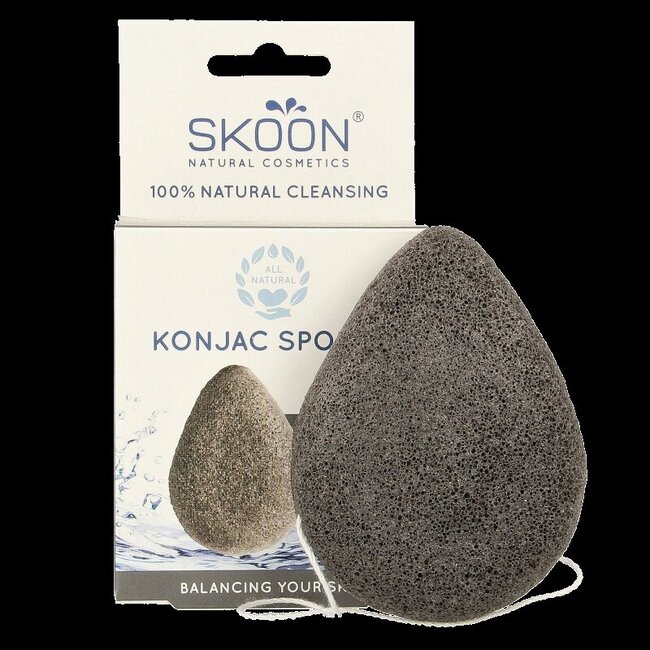 Skoon Éponge Konjac au charbon de bambou bio 1 pièce