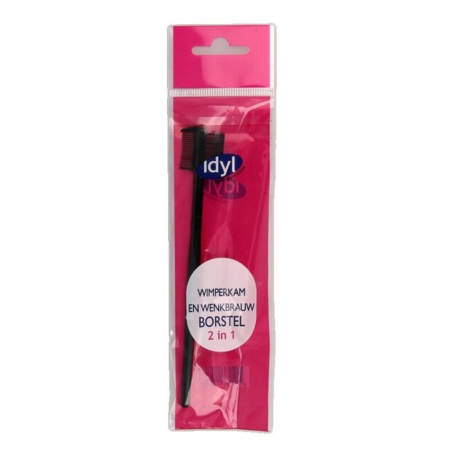 Wimperkam & wenkbrauwborstel 2-in-1 1 Stuks