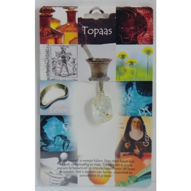 Hanger gezondheidssteen topaas  1 Stuks