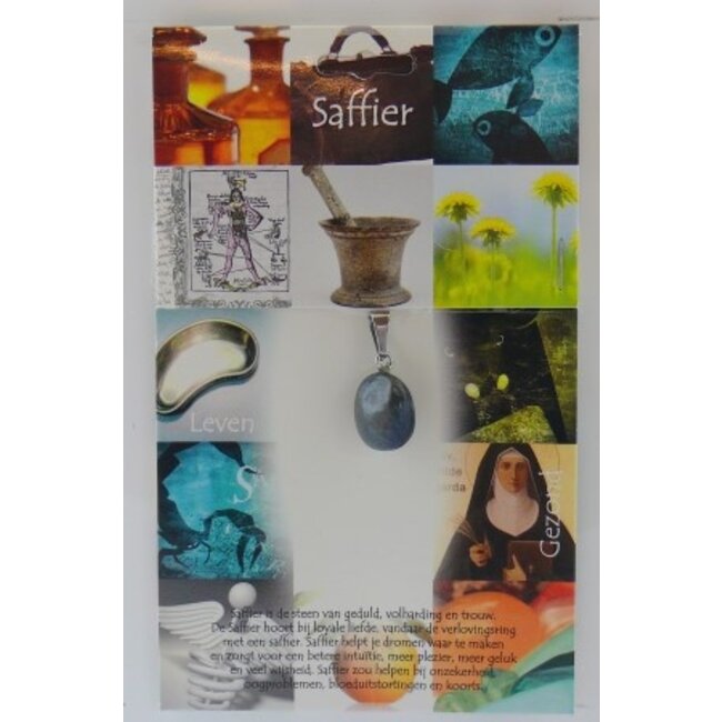 Hanger gezondheidssteen saffier 1 Stuks