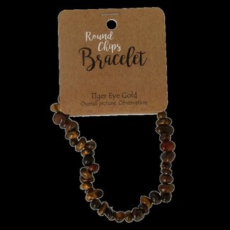 Steengoed Bracelet Steengoed en éclats d'œil de tigre sur carte 1 pièce