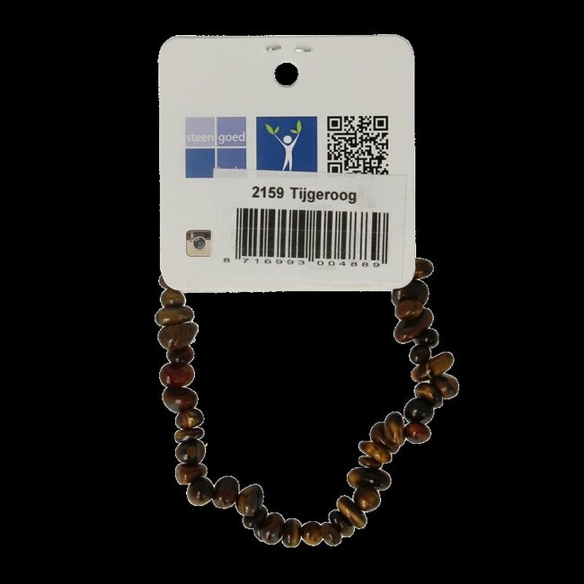Bracelet Steengoed en éclats d'œil de tigre sur carte 1 pièce