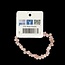 Splitkralen armband roze kwarts op kaart 1 Stuks
