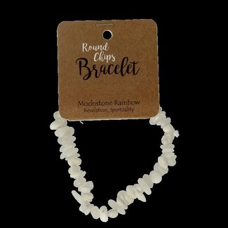 Steengoed Bracelet en éclats de pierre de lune arc-en-ciel Steengoed 1 pièce