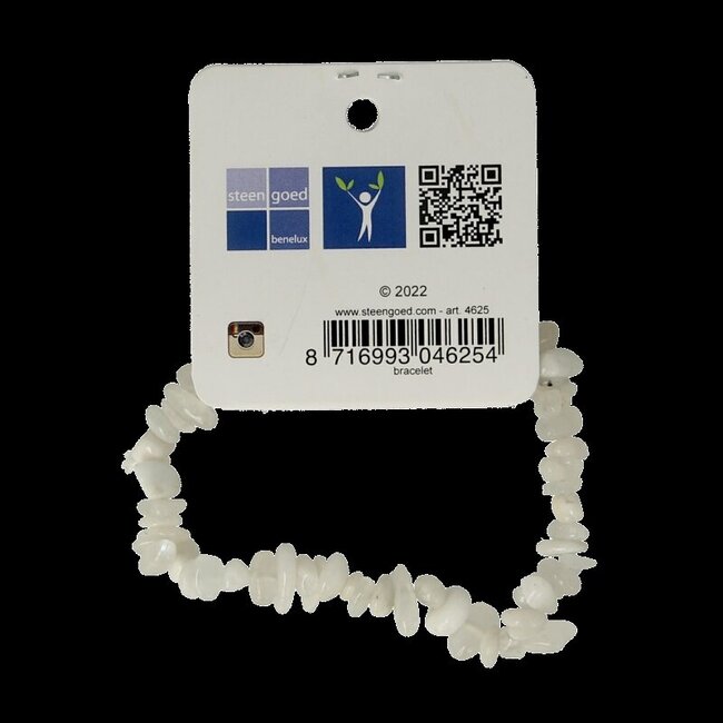 Bracelet en éclats de pierre de lune arc-en-ciel Steengoed 1 pièce