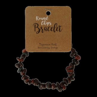 Steengoed Bracelet d'éclats en œil de tigre rouge Steengoed 1 pièce