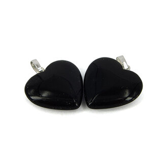 Ruben Robijn Hanger hart 20 mm onyx 1 Stuks
