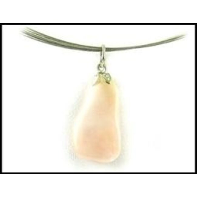 Edelsteenhanger roze kwarts 1 Stuks