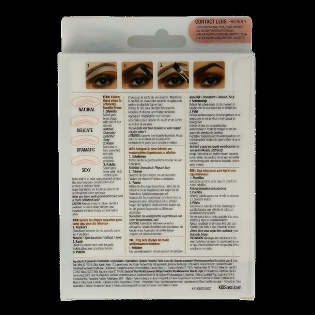 Kiss Beautiful brow kit 1 unité