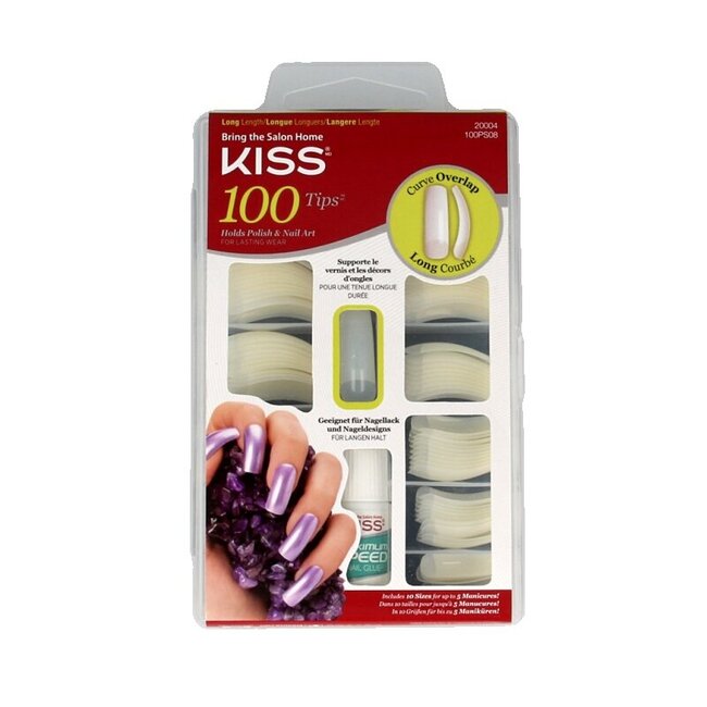 Nageltips en lijm overlap 1 Set