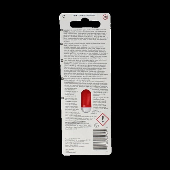 Kiss Nail glue max speed pink 1 Stuks