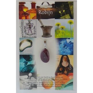 Steengoed Pendentif en grès, pierre de santé rubis, 1 pièce