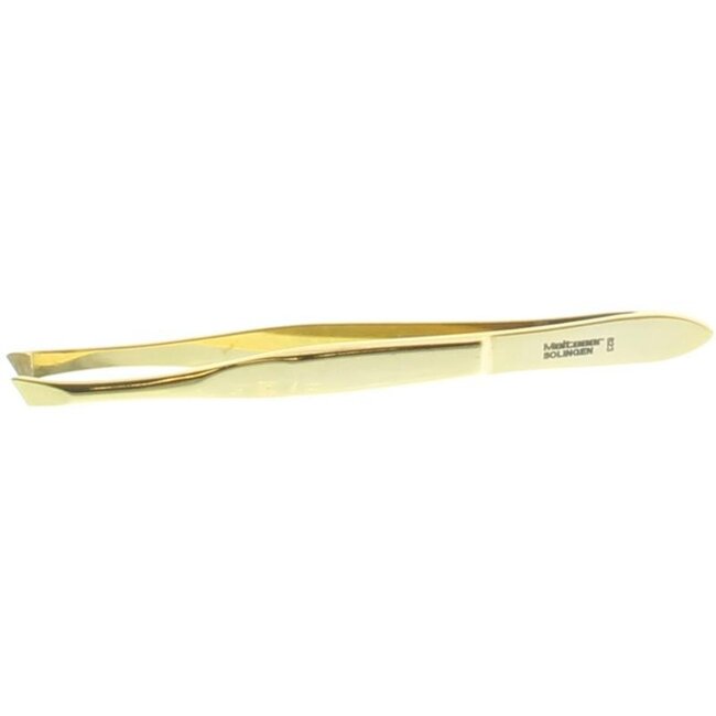Pincet 8cm verguld druks scheef 8 1 Stuks