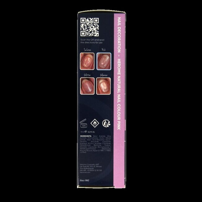 Herome Natural nail colour pink 10 Milliliter