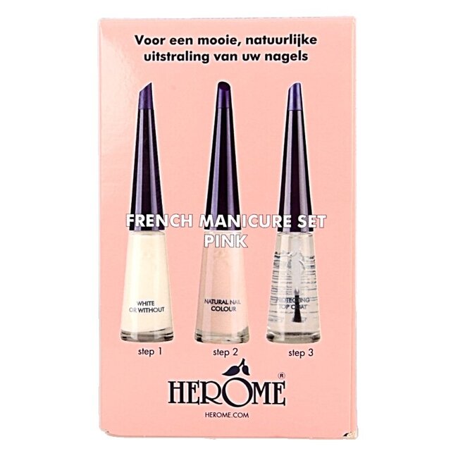 French manicure set pink 3 x 10ml 1 Set