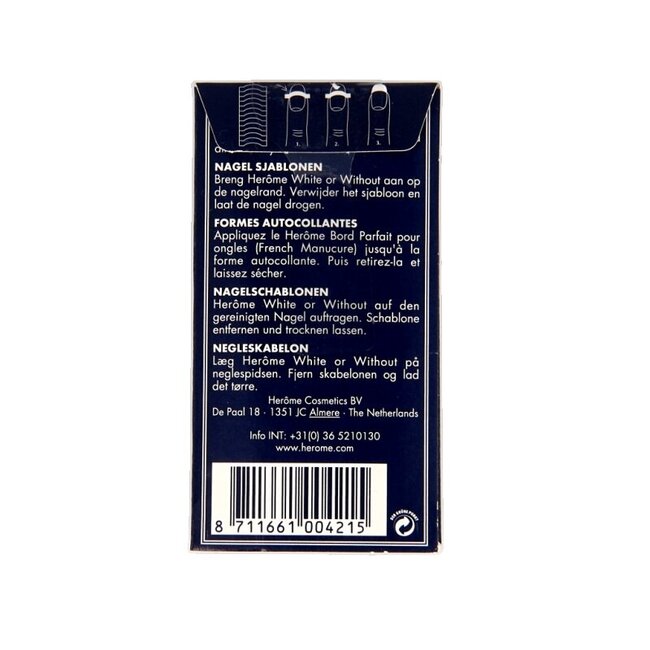 Herome Pochoirs à ongles 10 feuilles en boîte 100 pièces