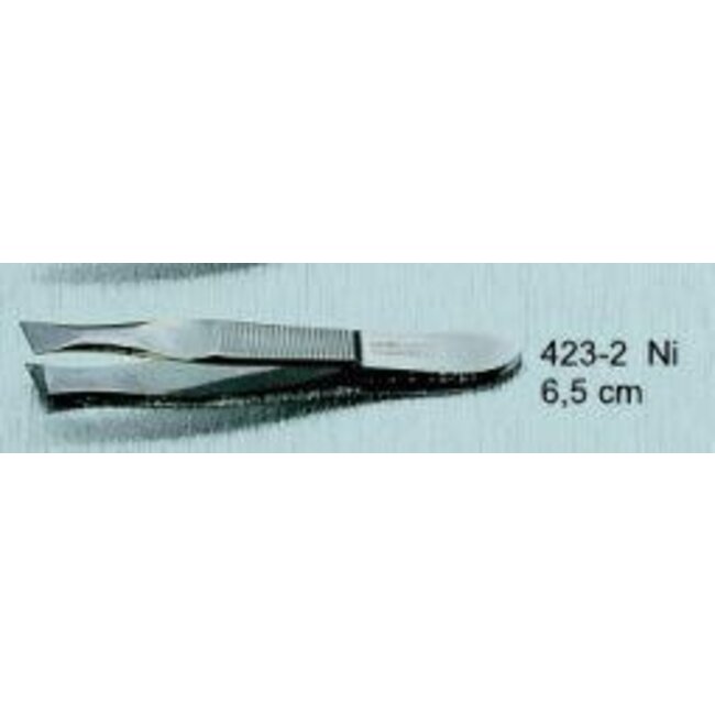 Pincet 6.5cm nikkel 423-2 1 Stuks