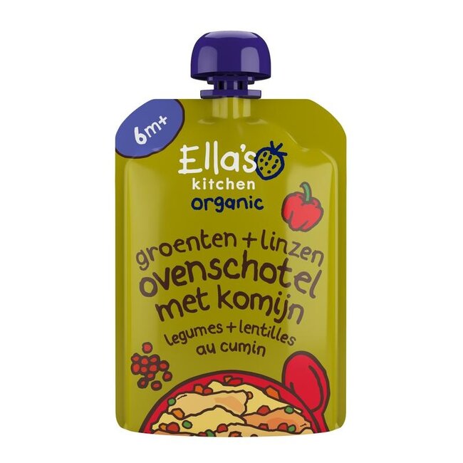Groente ovenschotel linzen en komijn 6+ mnd bio 130 Gram