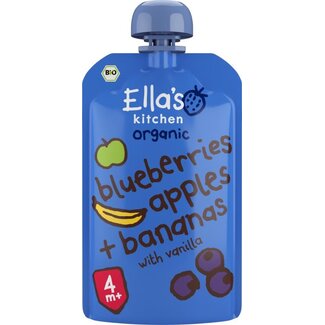 Ella's Kitchen Blueberries apples & bananas & vanille 4+ mnd bio 120 Gram