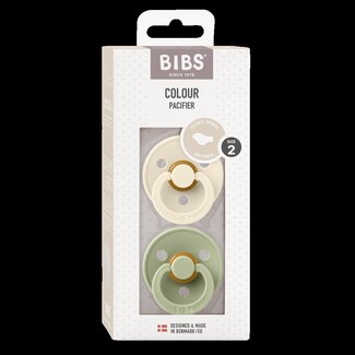 Bibs Fopspeen anatomical maat 2 ivory/sage 2 Stuks