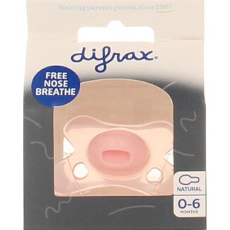 Difrax Difrax Fopspeen natural 0-6 meerdere kleuren 1 Stuks
