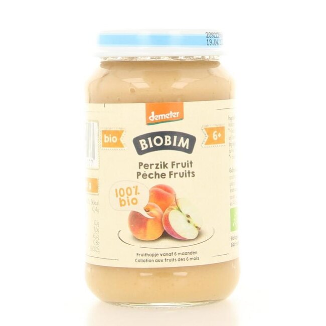 Perzik fruit 6 maanden demeter bio 190 Gram
