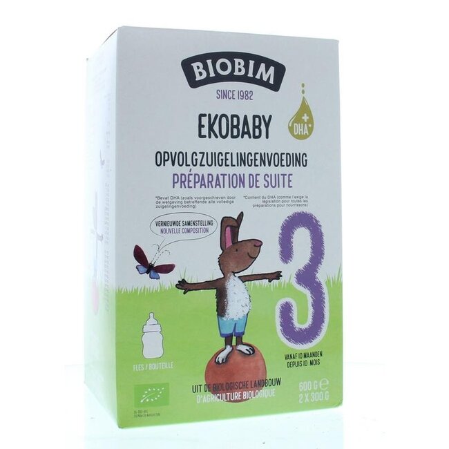 Ekobaby 3 opvolgzuigelingenvoeding 10+ maanden bio 600 Gram
