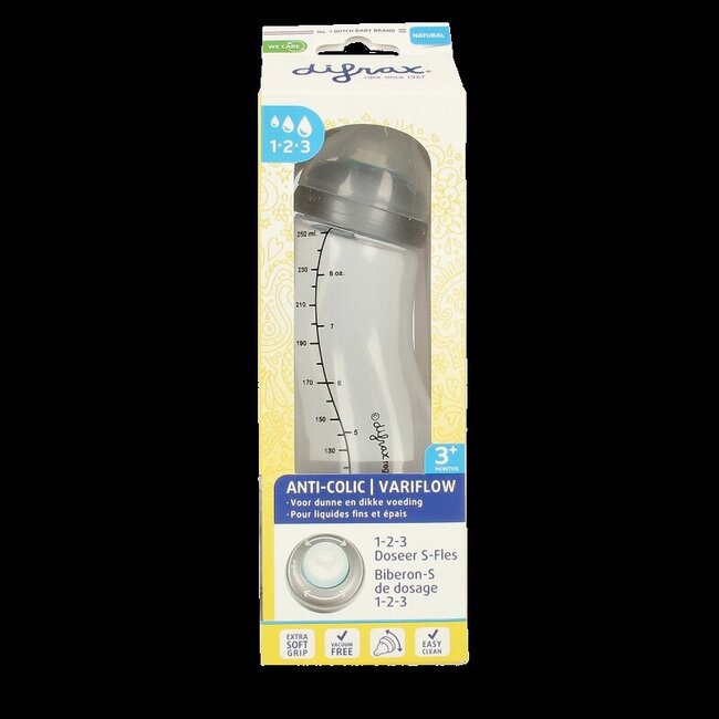 S-fles natural 1 2 3 doseer 250ml 1 Stuks