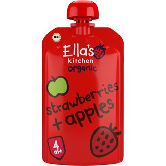 Ella's Kitchen Strawberries and apples 4+ maanden bio 120 Gram