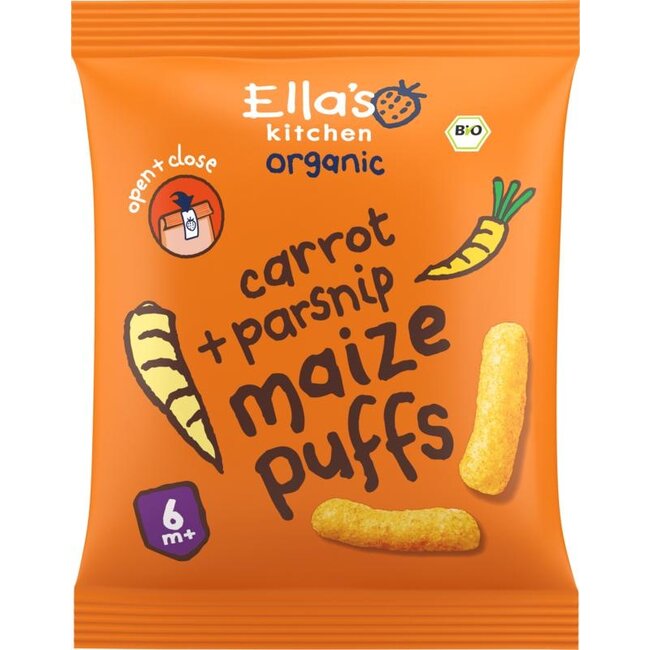Maize puffs carrot/parsnip 6+ maanden bio 20 Gram