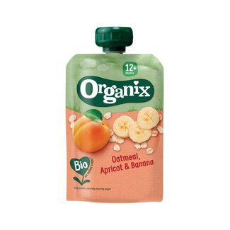 Organix Knijpfruit havermout, abrikoos, banaan 12M+ bio 100 Gram