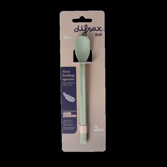 Difrax Eerste voedingslepel pistachio 2 Stuks