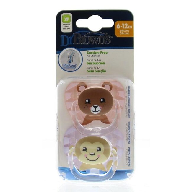 Fopspeen prevent animal fase 2 assorti 2 Stuks