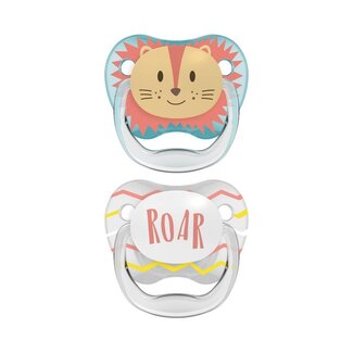 Dr. Brown's Fopspeen prevent animal faces F1 blauw 2 Stuks
