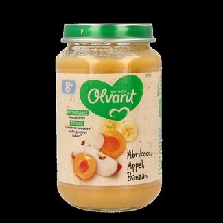 Olvarit Abrikoos appel banaan 8M59 200 Gram