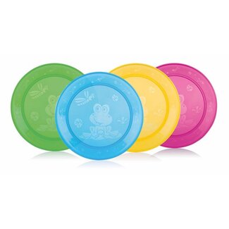 Nuby Set van 4 bordjes - 9m+ 4 Stuks